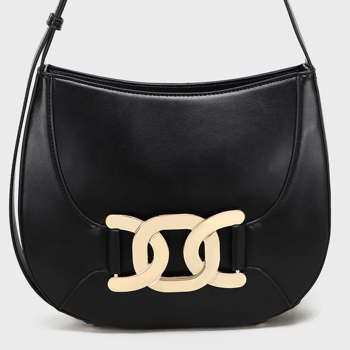 Brinelli Artemis Shoulder Hobo Bag Black