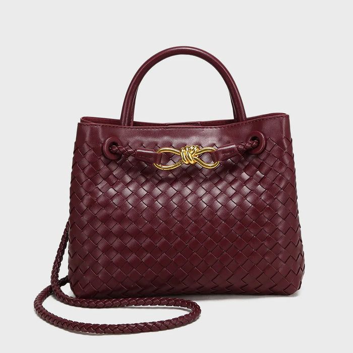 Brinelli Bowknot Satchel Style Tote Burgundy