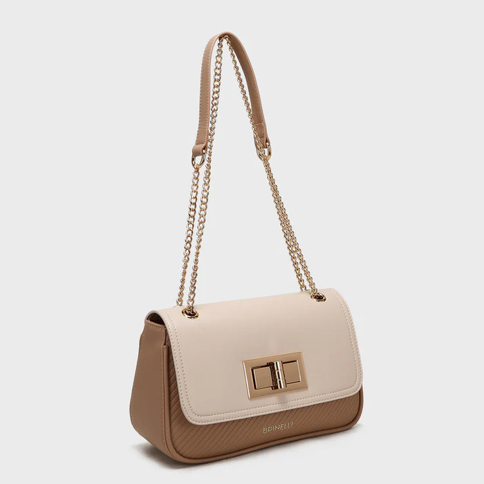 Brinelli Aurelia Shoulder Crossbody Bag Blush & Tan