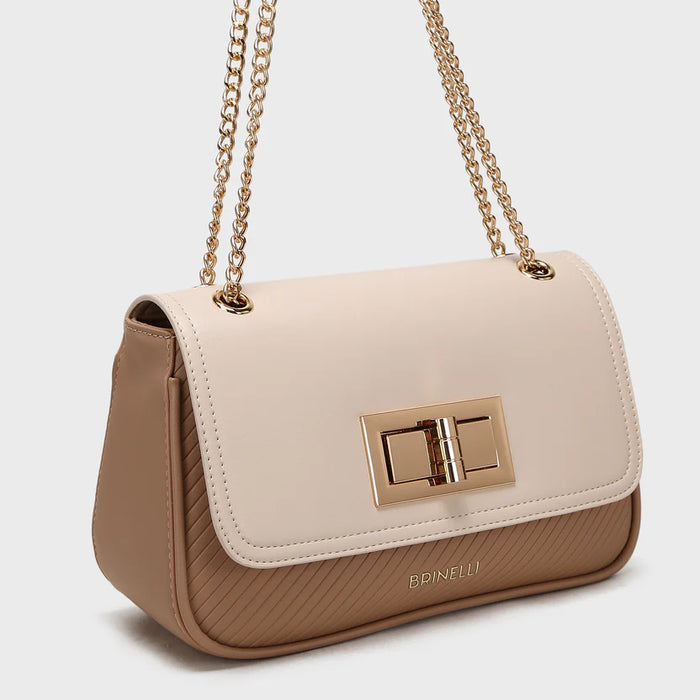 Brinelli Aurelia Shoulder Crossbody Bag Blush & Tan