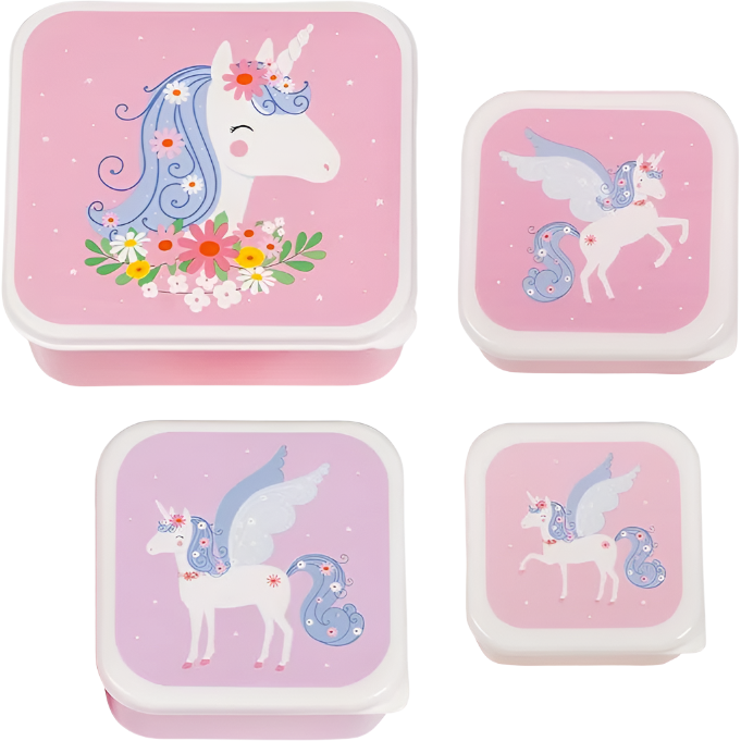 A Little Lovely Company - Lunch and Snack Box Set Unicorn Dreams