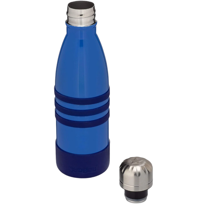 Yumbox - Aqua Stainless Steel Triple Insulated Water Bottle Blue 420ml