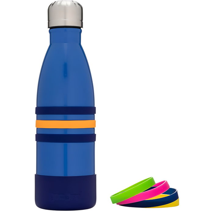 Yumbox - Aqua Stainless Steel Triple Insulated Water Bottle Blue 420ml