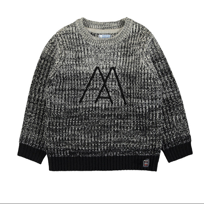 Mayoral - Little Boys Gray/Black Knitted Sweater