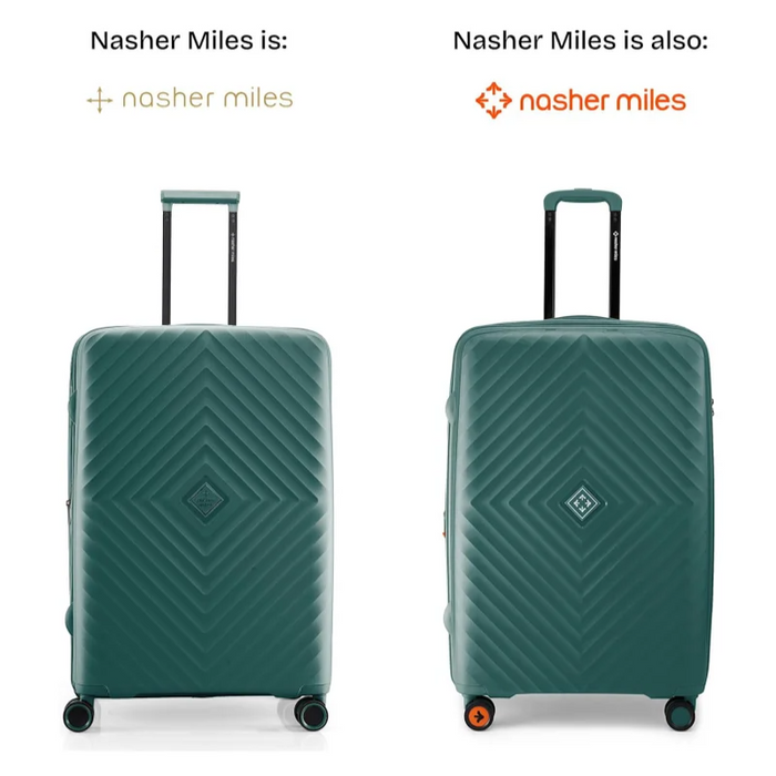 Nasher Miles Antwerp TSA Lock & Expander Hard-Sided Polypropylene Set of 3 Dark Green Small, Medium & Large Trolley Bags (55, 65 & 75 Cm)