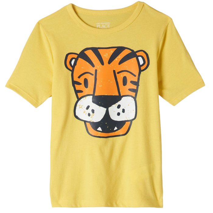 The Children's Place - Toddler Boys Short Sleeve Tiger Graphic (9M-12M)