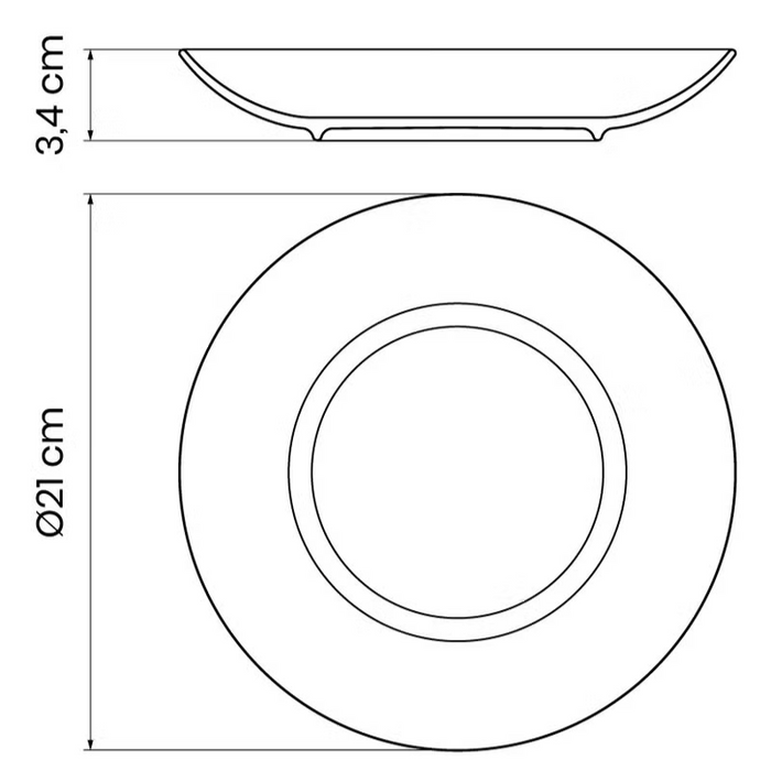 Tramontina - Noor 21cm Deep Plate