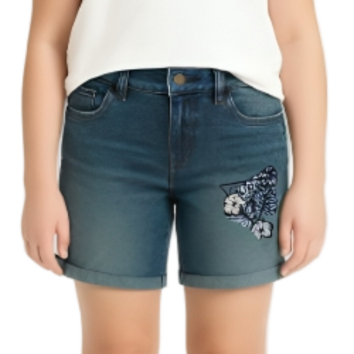 GUESS - Big Girls Denim Linen Shorts