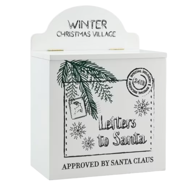 Christmas Letters to Santa Wooden Box (With scratches)