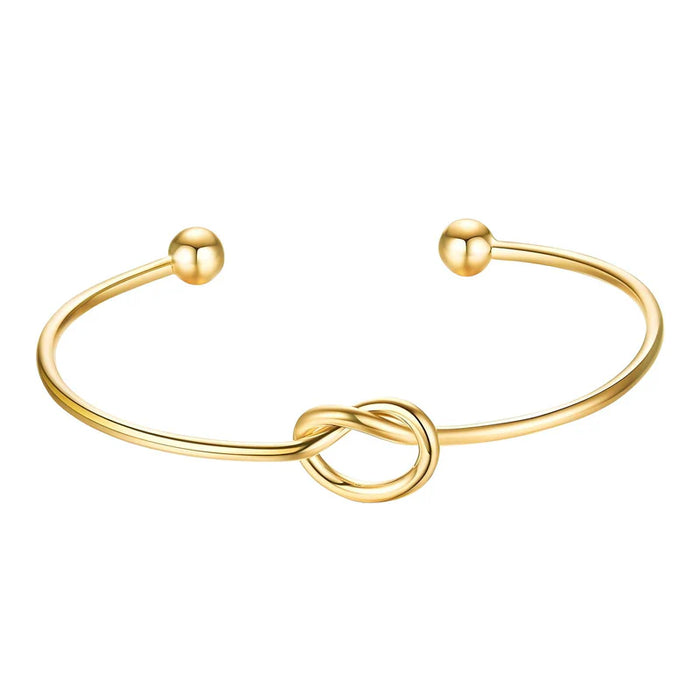 Reriti - Intensiity 18K Gold Plated Love Knot Bangle Bracelet