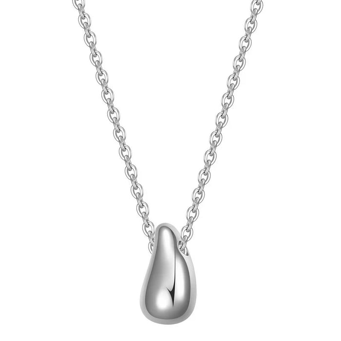 Reriti - Teardrop Pendant Necklace - Silver