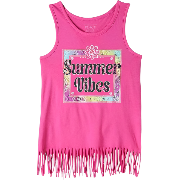 The Children's Place - Big Girls Sleeveless Fringe Top (Extra Large)