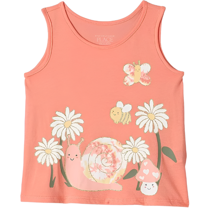 The Children's Place - Toddler Girls Sleeveless Garden Creatures Graphic