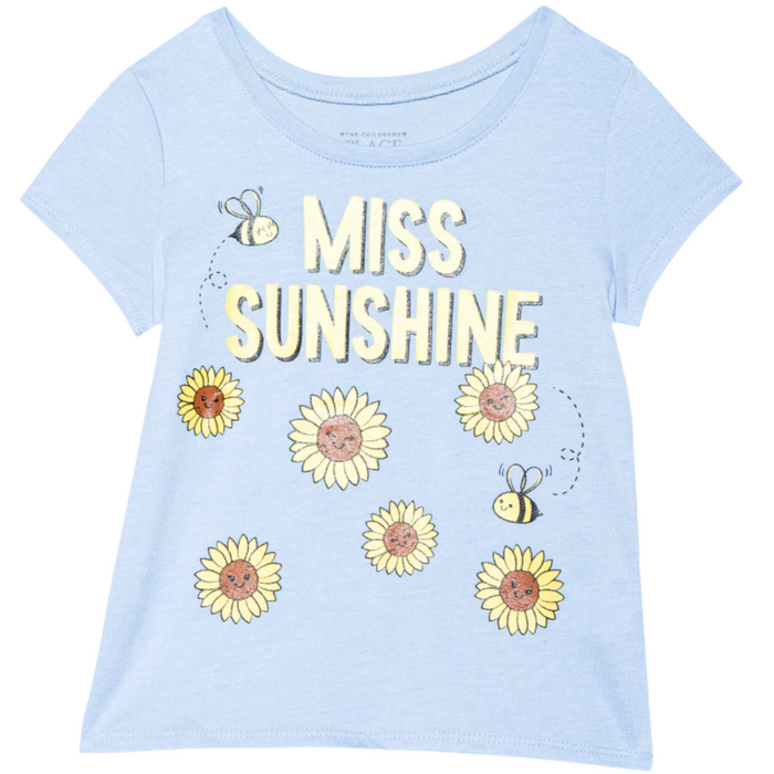 The Children's Place - Toddler Girls Short Sleeve Miss Sunshine Graphic T-Shirt