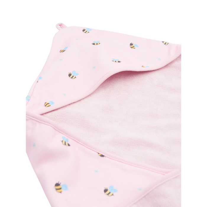 Hooded Baby Swaddle Wrap with Bee Print