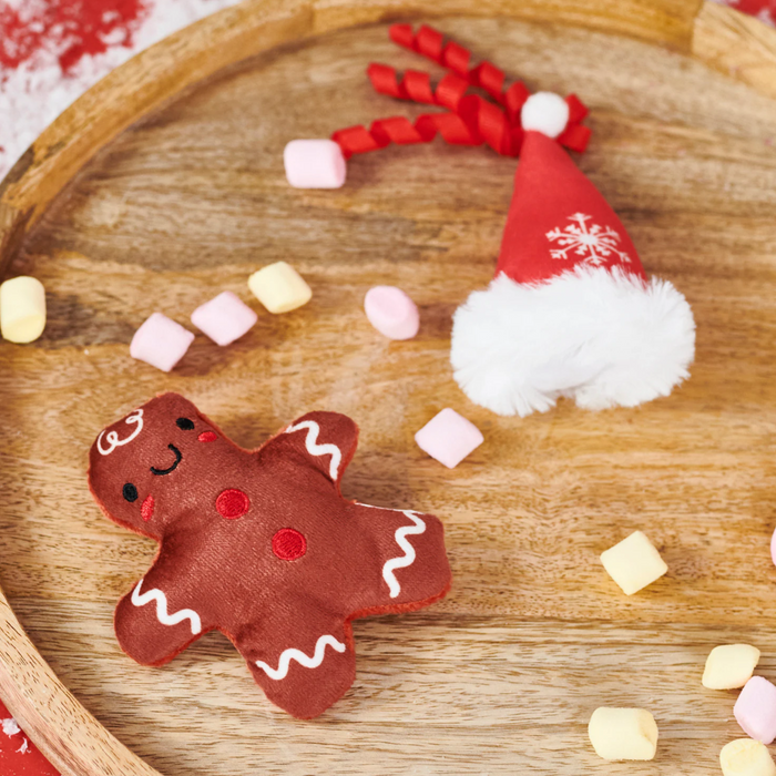 Gingerbread Man and Hat Pet Toys