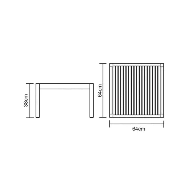 Tramontina Fitt Coffee Table (64x64x38cm)