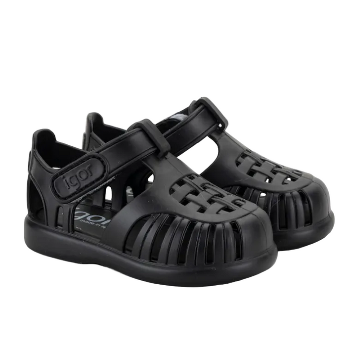 Igor Little Girls Black Tobby Sandals