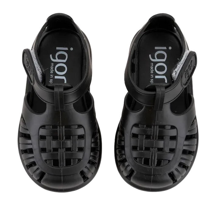 Igor Little Girls Black Tobby Sandals