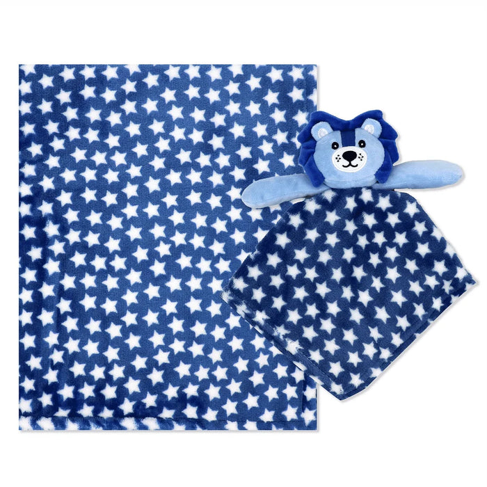 Activities by Baby Mode - Baby Blanket and Matching Soothing Nunu Blue
