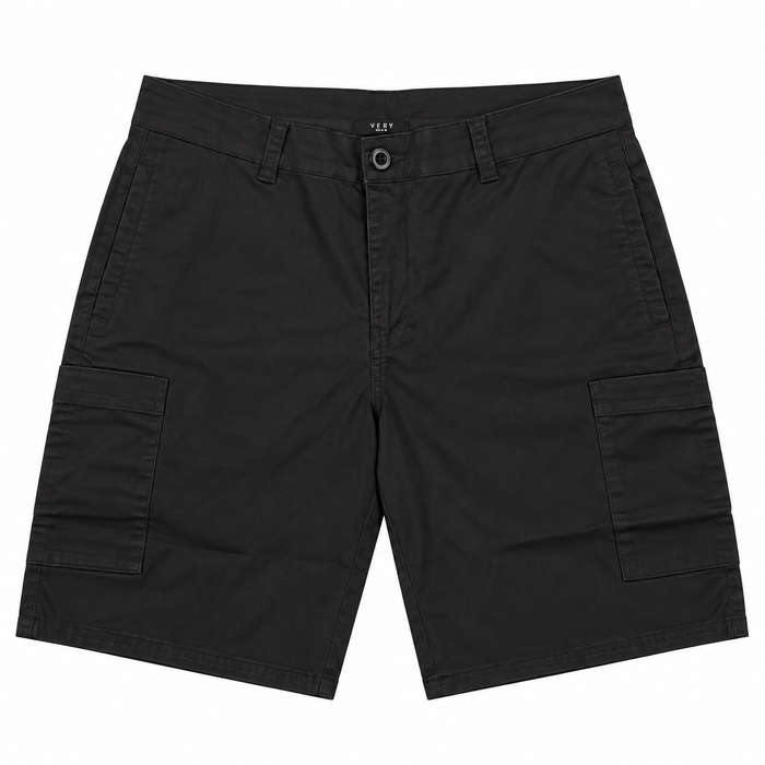 Very Man Black Cargo Shorts