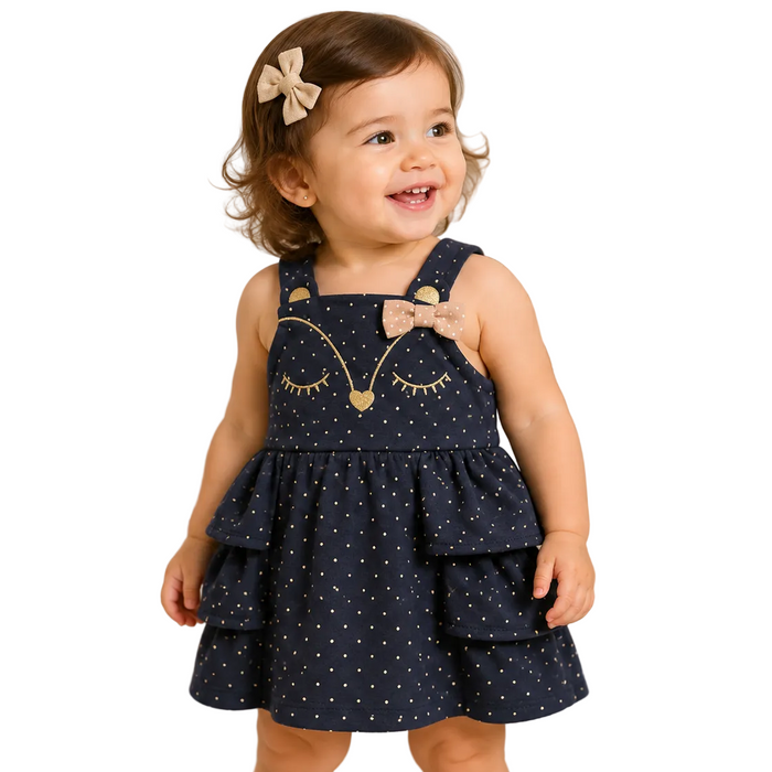 Mayoral - Little Girls Polka Dot Layered Dress