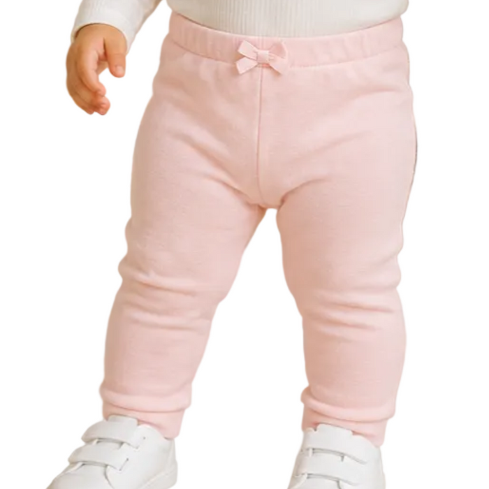 Mayoral - Little Girls Pink Leggings with Ribbon Waist Design