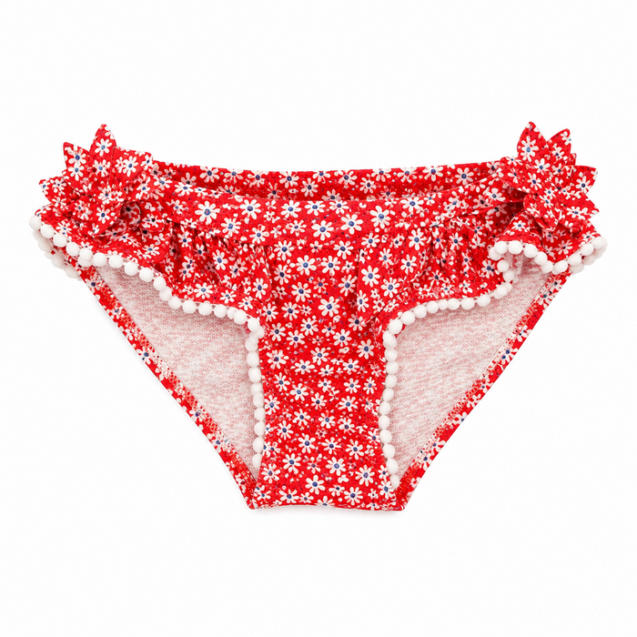 Mayoral - Little Girls Floral Bikini Bottom Ruffle Trim