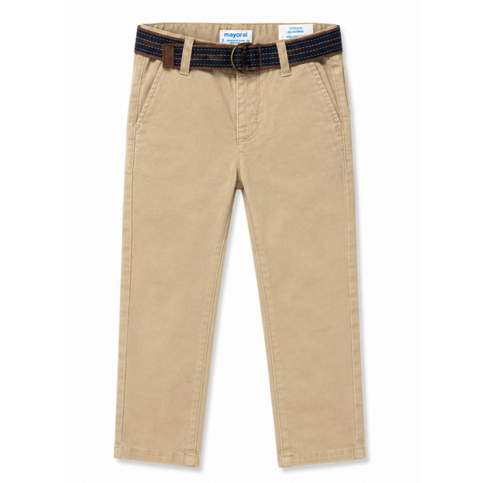 Mayoral - Little Boys Chino Pants Khaki with Belt