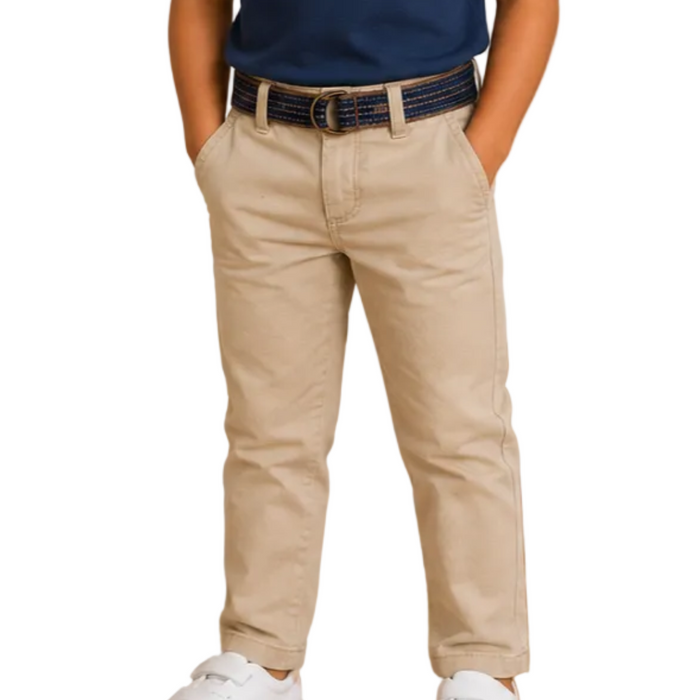 Mayoral - Little Boys Chino Pants Khaki with Belt