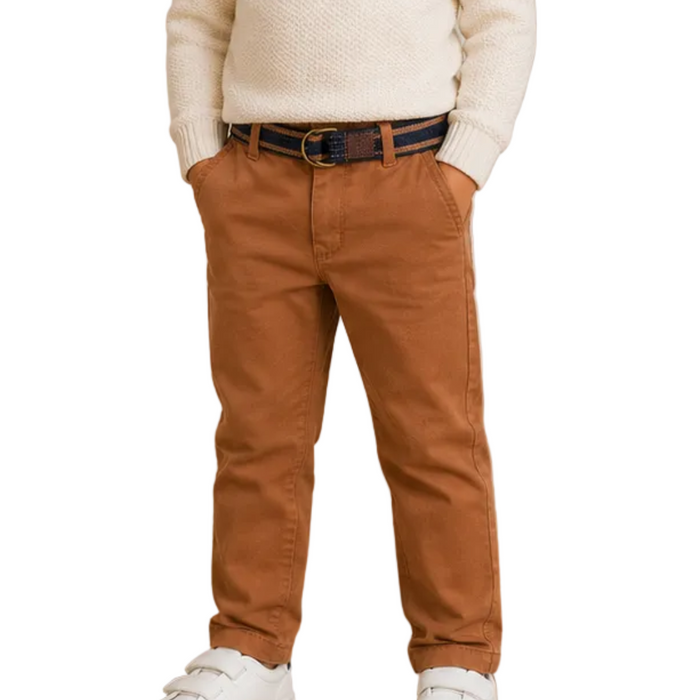 Mayoral - Little Boys Chino Bronze with Belt