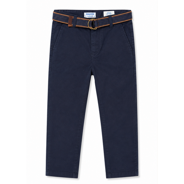 Mayoral - Little Boys Chino Navy Blue with Belt