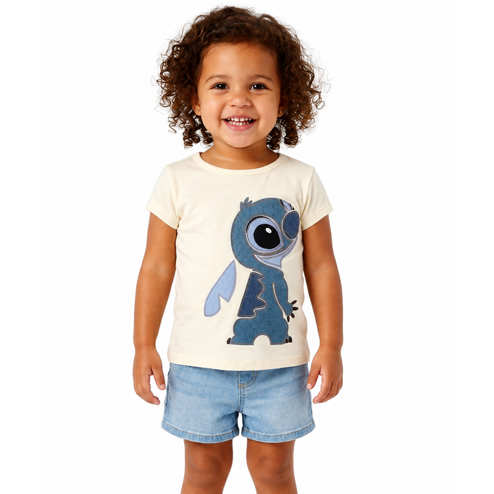 Disney Stitch - Little Girls Short Sleeve T-Shirt