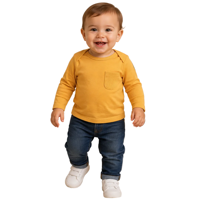 First Impression - Little Boys Long Sleeve Lap-Shoulder Shirt