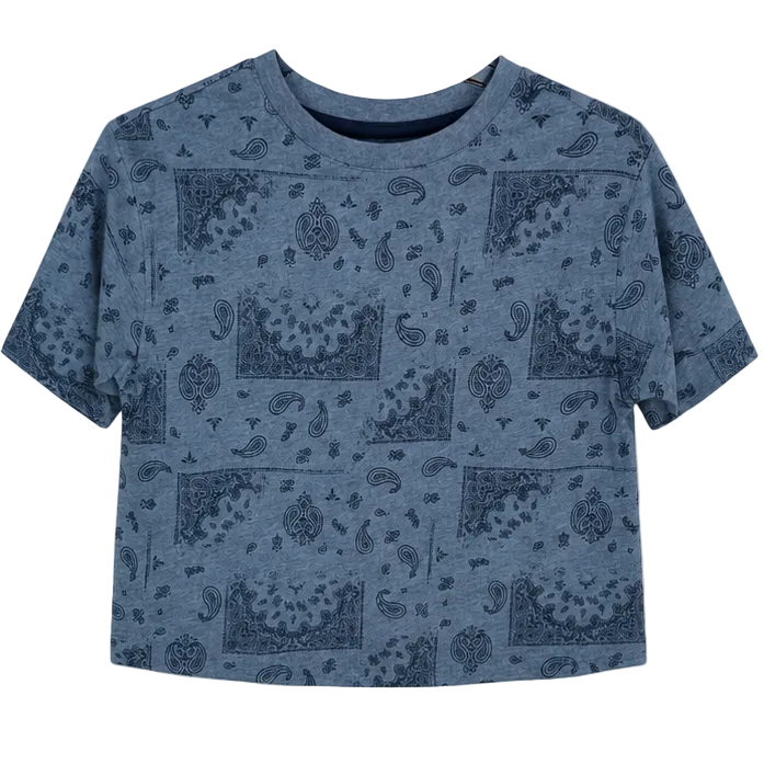Epic Threads - Little Girls Cropped Bandana Boxy T-Shirt (Medium)