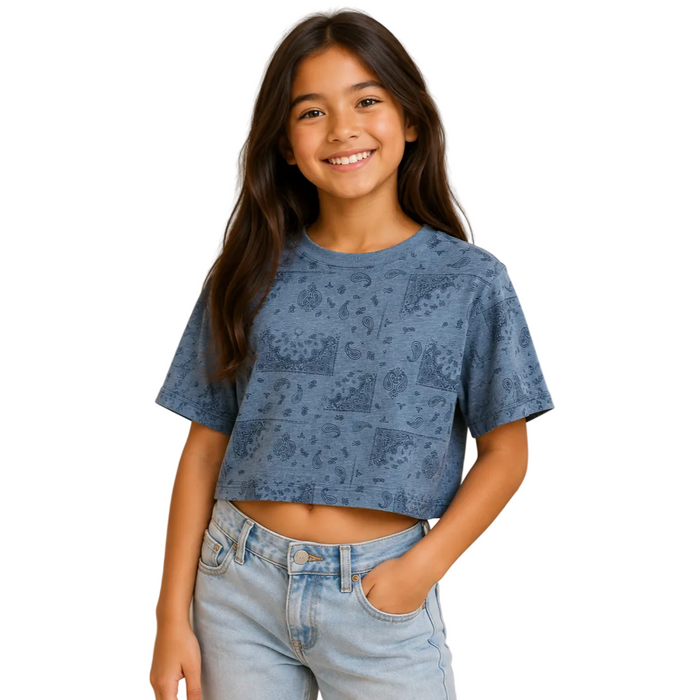 Epic Threads - Little Girls Cropped Bandana Boxy T-Shirt (Medium)