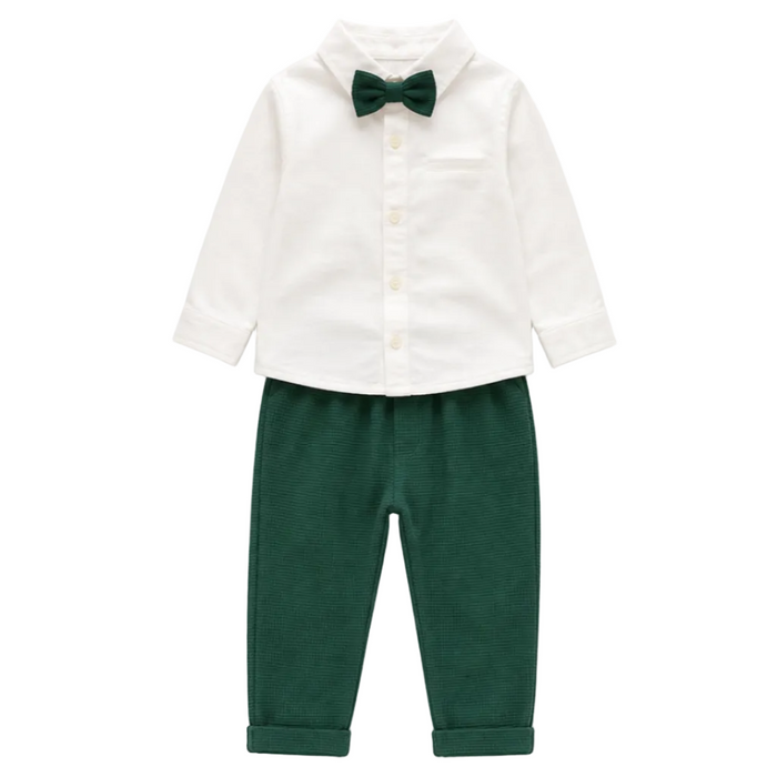 First Impression - Little Boys Long Sleeve with Ribbon and Pants Set