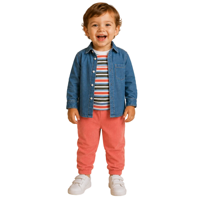 First Impression - Little Boys 3-Pcs Overall Set