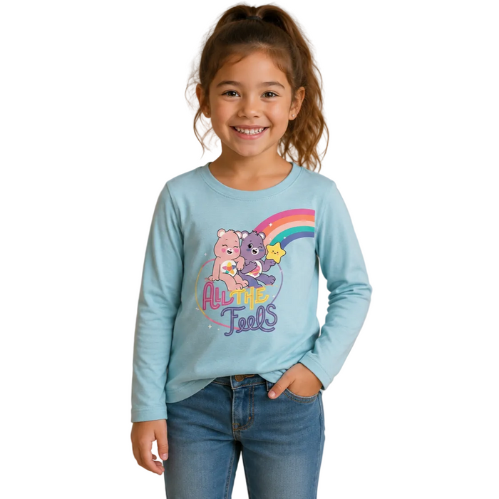 Epic Threads - Little Girls Long Sleeve Shirt All the Feels Graphic