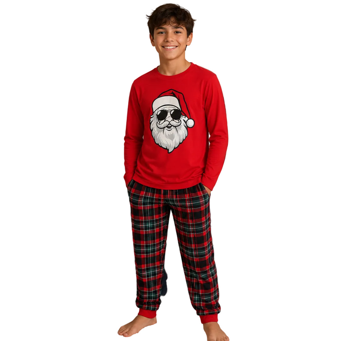 Max & Olivia - Big Boys 2-Pc Long Sleeve and Gingham Pyjama Set