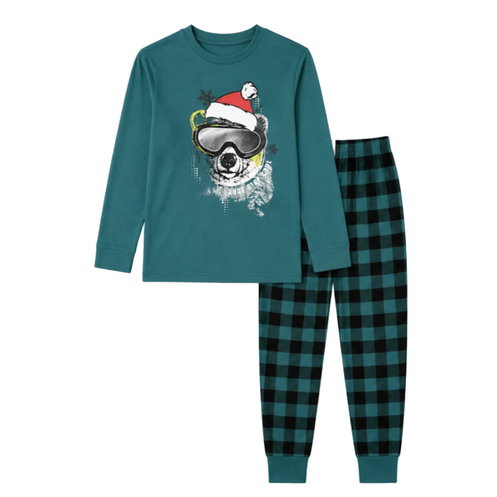 Max & Olivia - LIttle Boys 2-Pc Long Sleeve and Gingham Pyjama Set