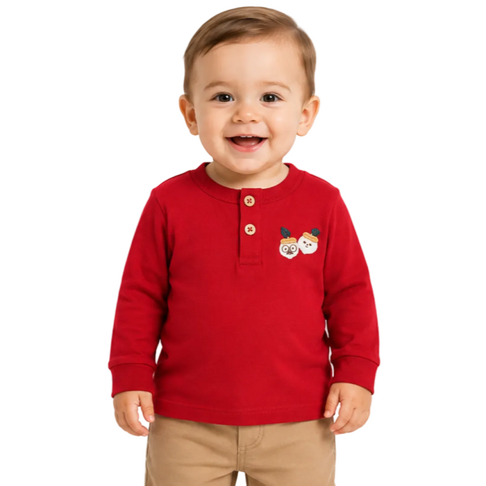 First Impression - Little Boys Long Sleeve Two Button Shirt