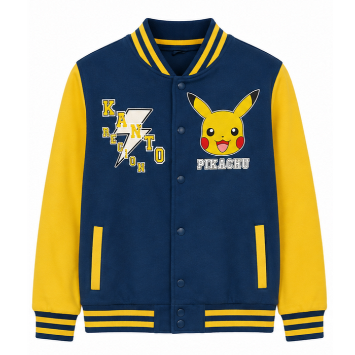 Pokemon - Big Boys Pikachu Varsity Jacket