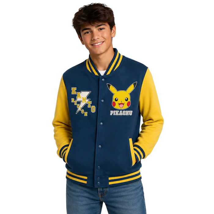 Pokemon - Big Boys Pikachu Varsity Jacket