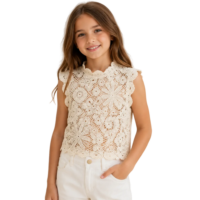 Michelle Keegan - Little Girls Crochet Sequin Tank Top