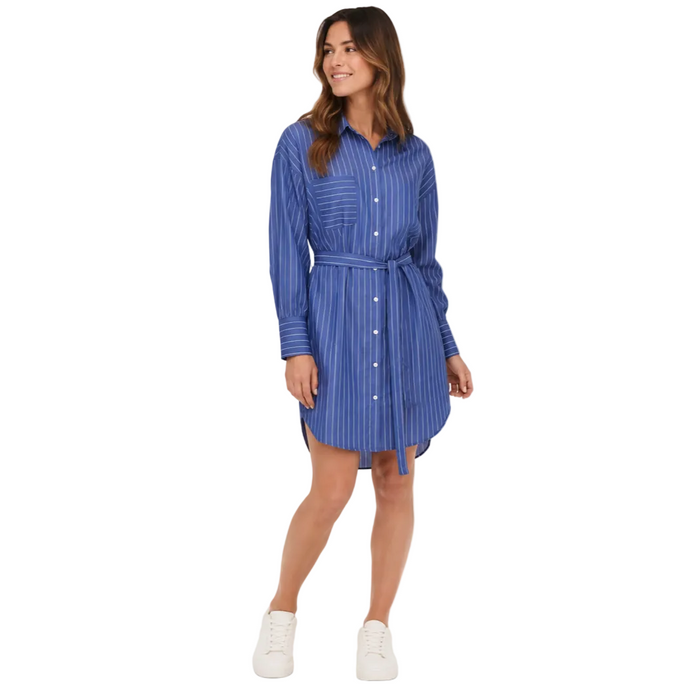 Only - Women ONLSalvi LS Shirt Dress Marlin/Bright White