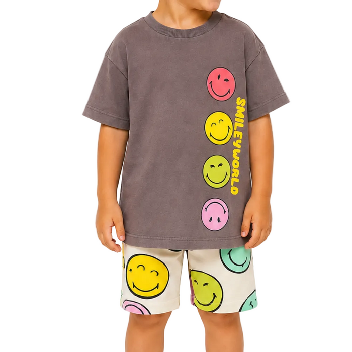 Smiley World - Unisex Toddler T-Shirt and Bike Short Set