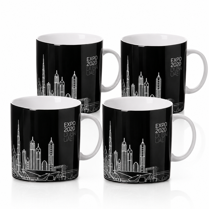 Expo 2020 Dubai Porcelain Mugs 4pcs for 10AED