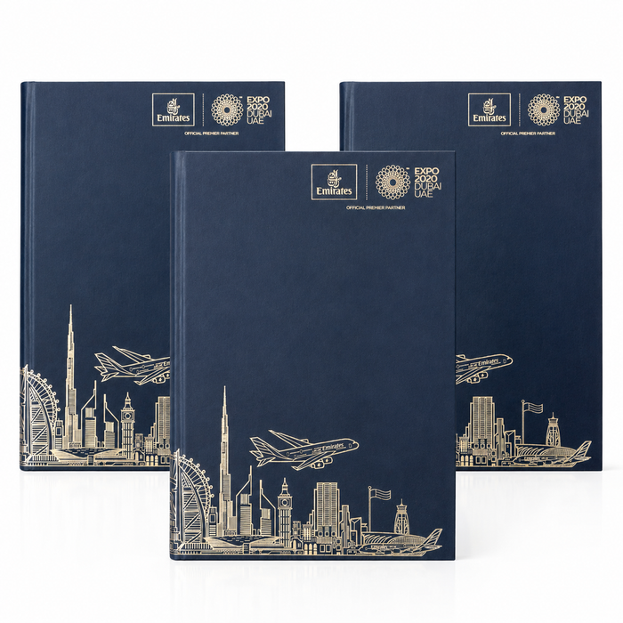 Expo 2020 Emirates Dubai Skyline A5 Notebook 3pcs for 10AED (Black)