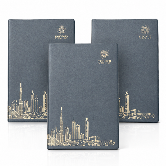 Expo 2020 Dubai Skyline A5 Notebook 3pcs for 10AED (Black)